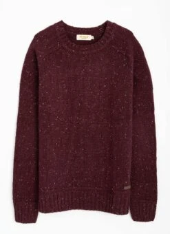 Textured Nep With Wool Crew Neck Jumper
