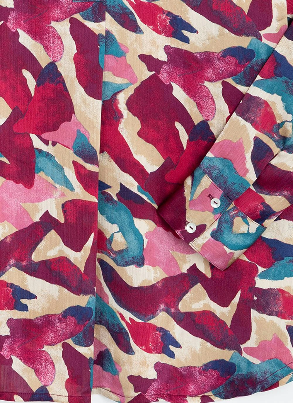 Satin Printed Pop Over Blouse 5 Satin Printed Pop Over Blouse - Image 5