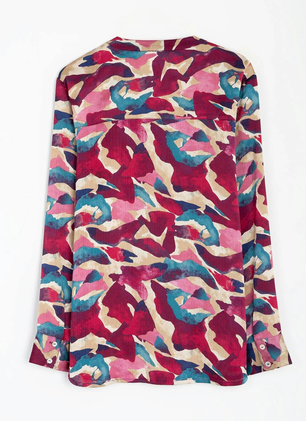 Satin Printed Pop Over Blouse 6 Satin Printed Pop Over Blouse - Image 6
