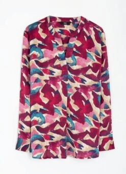 Satin Printed Pop Over Blouse 8 Satin Printed Pop Over Blouse -The Edinburgh Woollen Mill 64129pvl 0aef8dbc4e9e43d