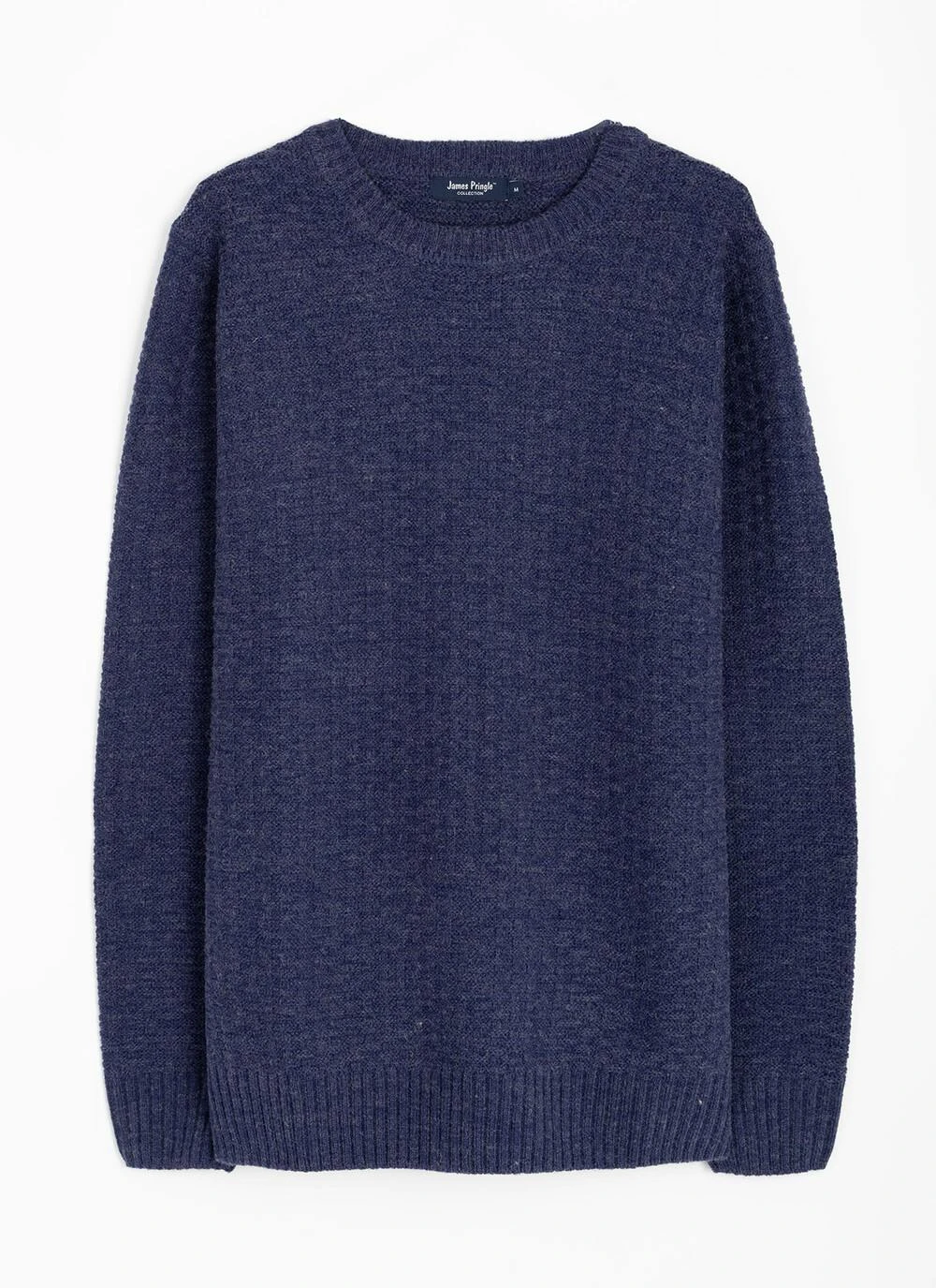 Textured Knit With Wool Crew Neck Jumper 1 Textured Knit With Wool Crew Neck Jumper