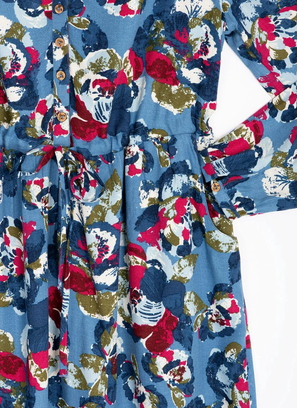 Printed V-Neck Midi Shirt Dress 5 Printed V-Neck Midi Shirt Dress - Image 5