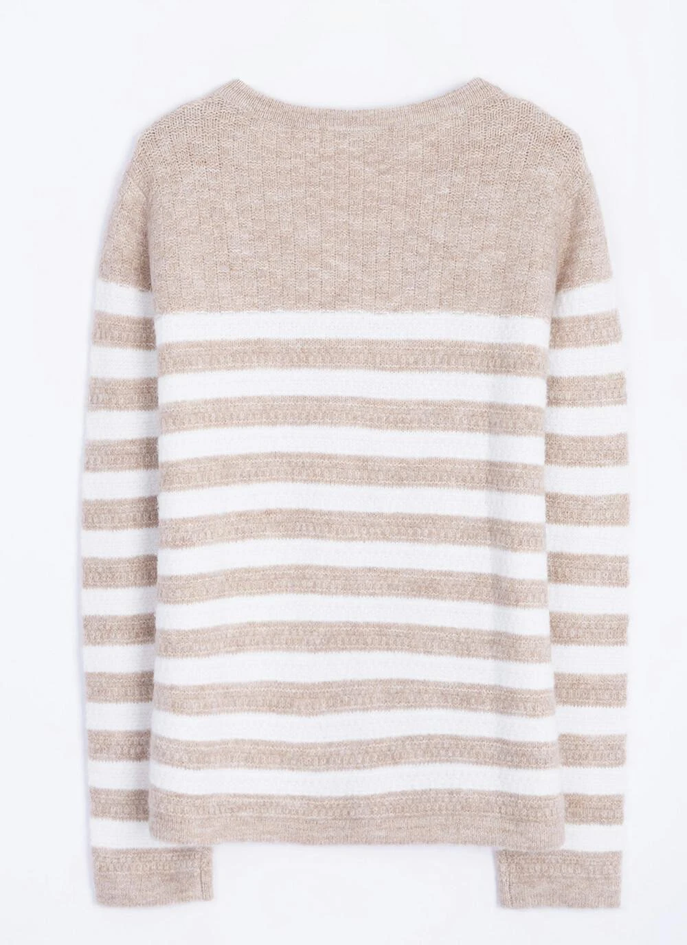 Striped Crew Neck Cardigan 3 Striped Crew Neck Cardigan - Image 3