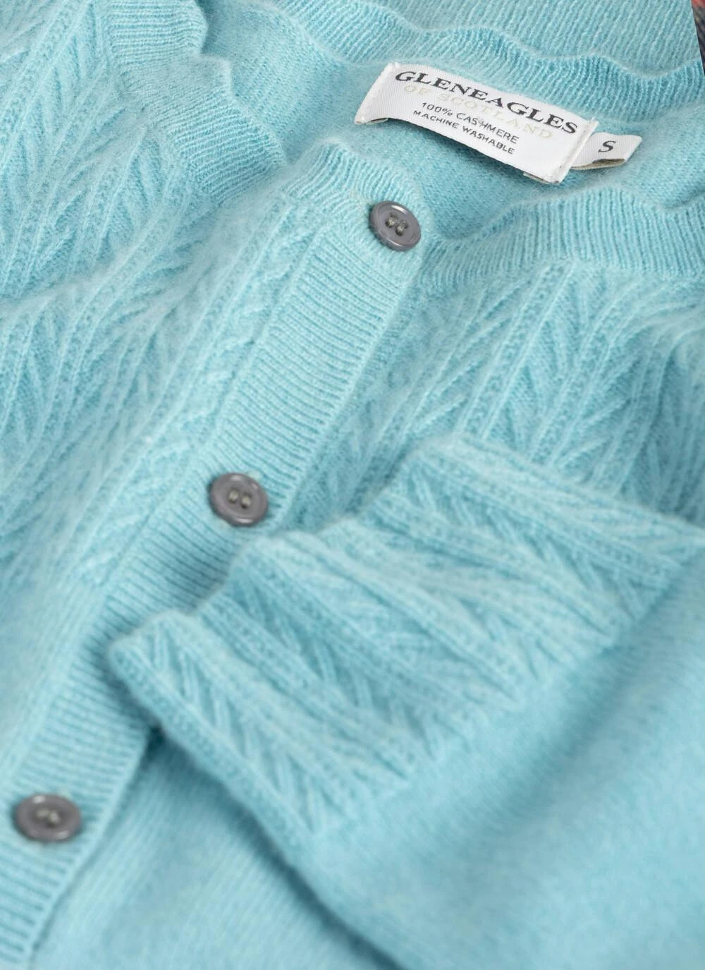 Cashmere Textured Yoke Cardigan 2 Cashmere Textured Yoke Cardigan - Image 2