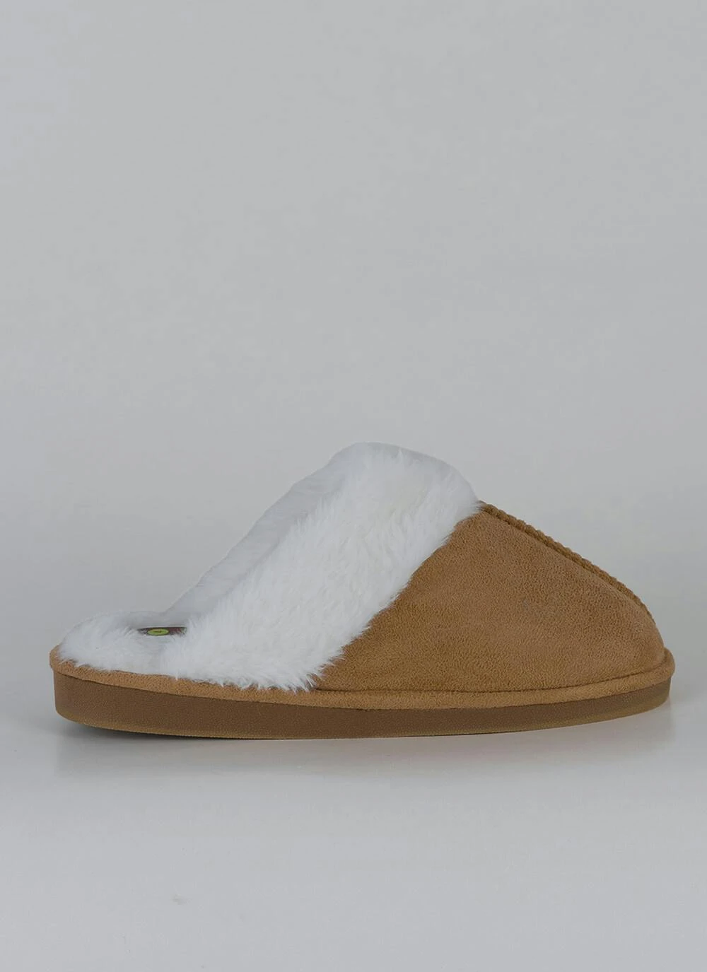 Comfy Faux Fur Lined Suedette Mule Slippers 2 Comfy Faux Fur Lined Suedette Mule Slippers - Image 2