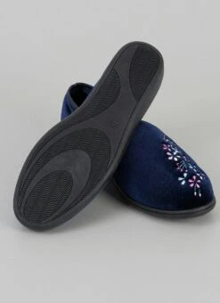 Easy On Embroidered Ballerina Slippers -The Edinburgh Woollen Mill 64538pvl c23ea53fed55e79
