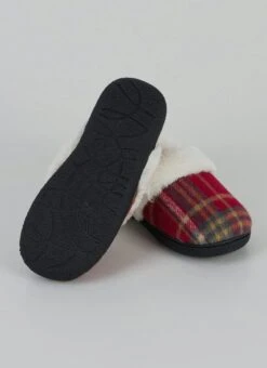Comfy Faux Fur Lined Check Full Slippers 5 Comfy Faux Fur Lined Check Full Slippers -The Edinburgh Woollen Mill 64539pvl a03d48262cb041b