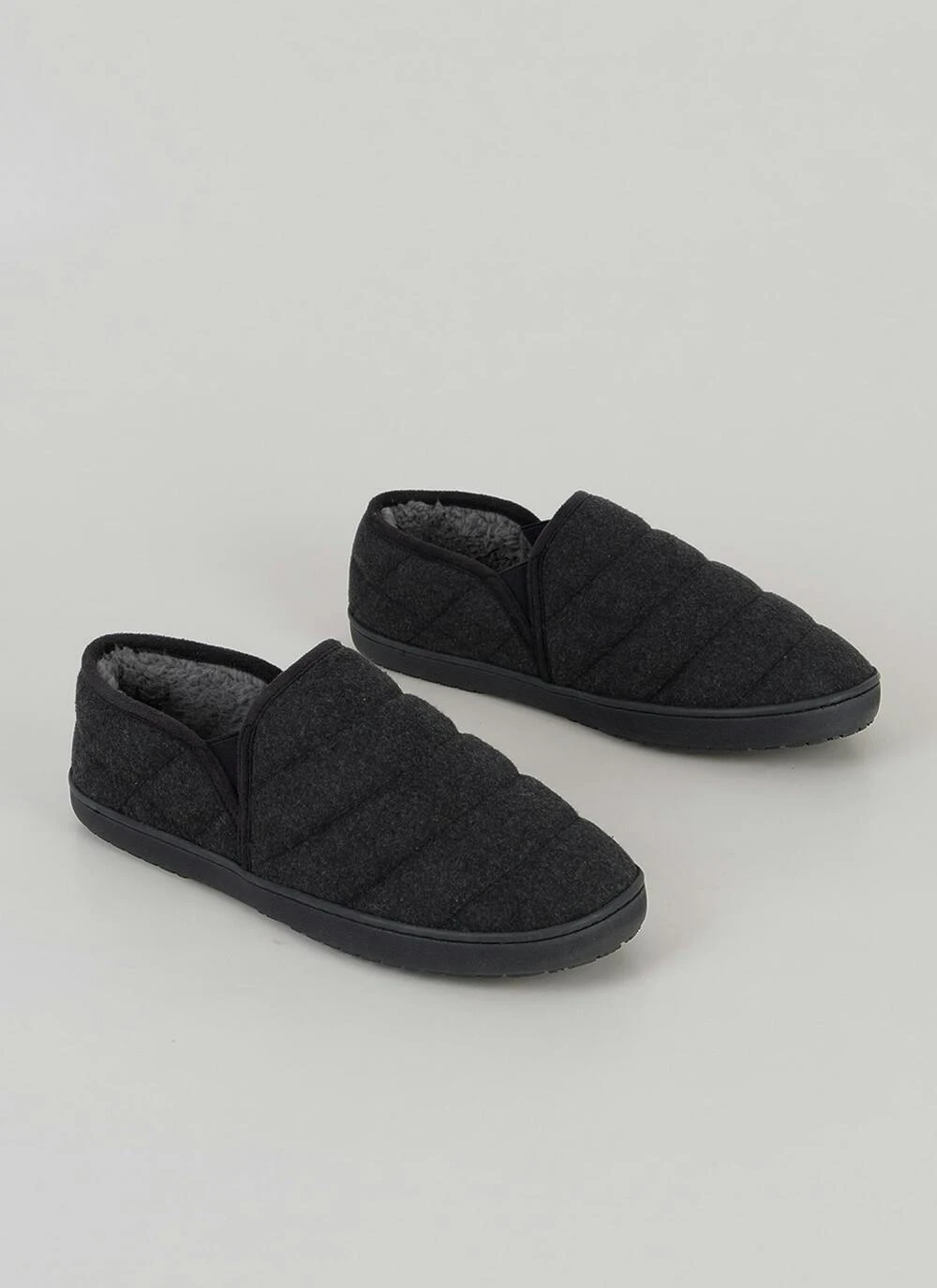 Plush Lined Quilted Full Slipper 1 Plush Lined Quilted Full Slipper