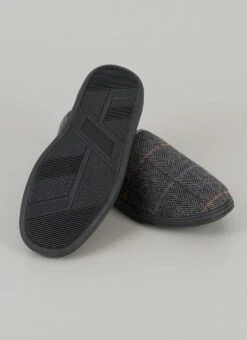 Plush Lined Check Full Slipper -The Edinburgh Woollen Mill 64559pvl d9f912cfab60ccb
