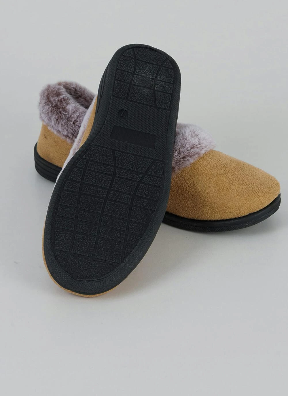 Comfy Faux Fur Lined Suedette Full Slippers 3 Comfy Faux Fur Lined Suedette Full Slippers - Image 3
