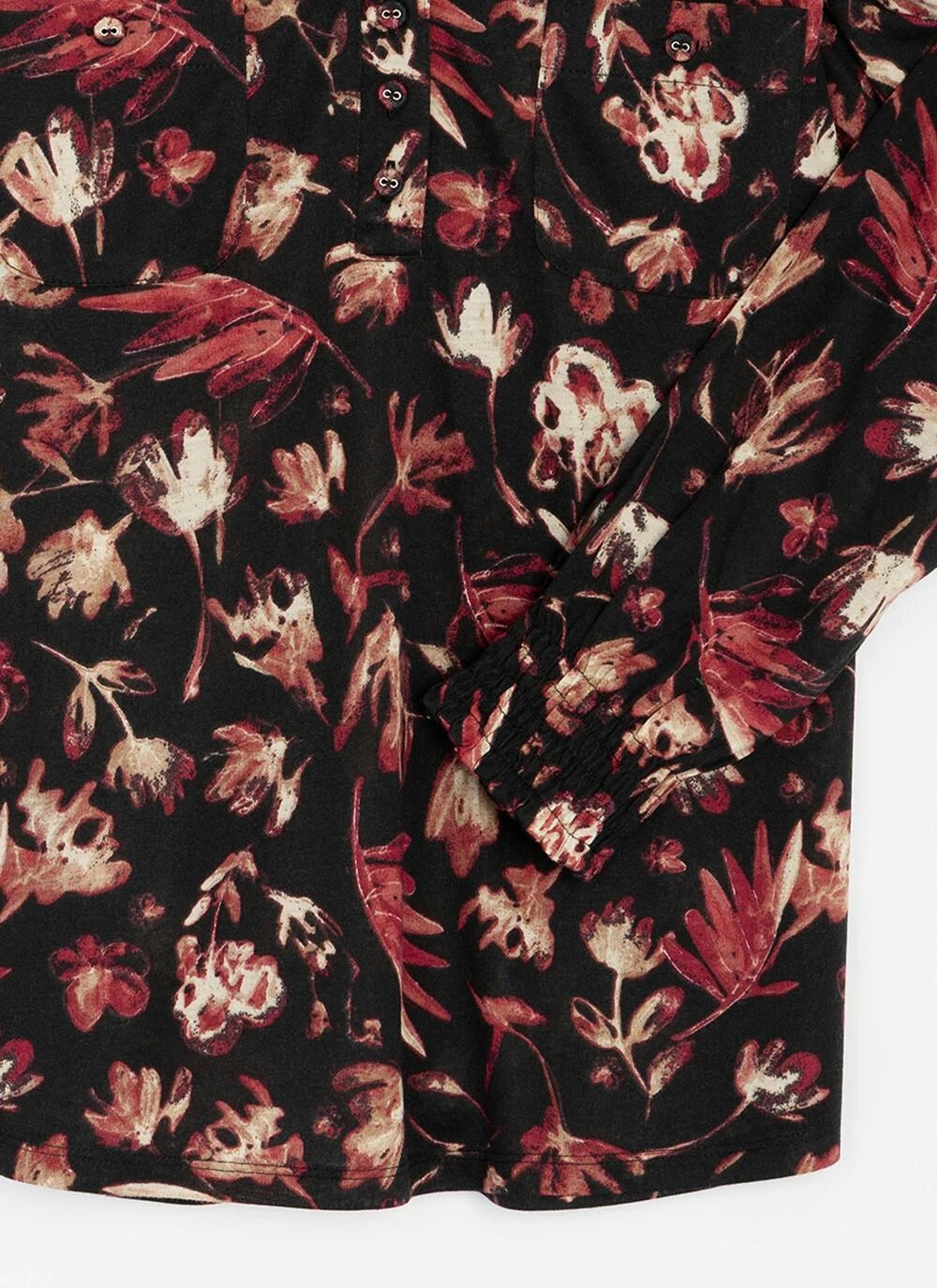 Floral Print Jersey Blouse 4 Floral Print Jersey Blouse - Image 4