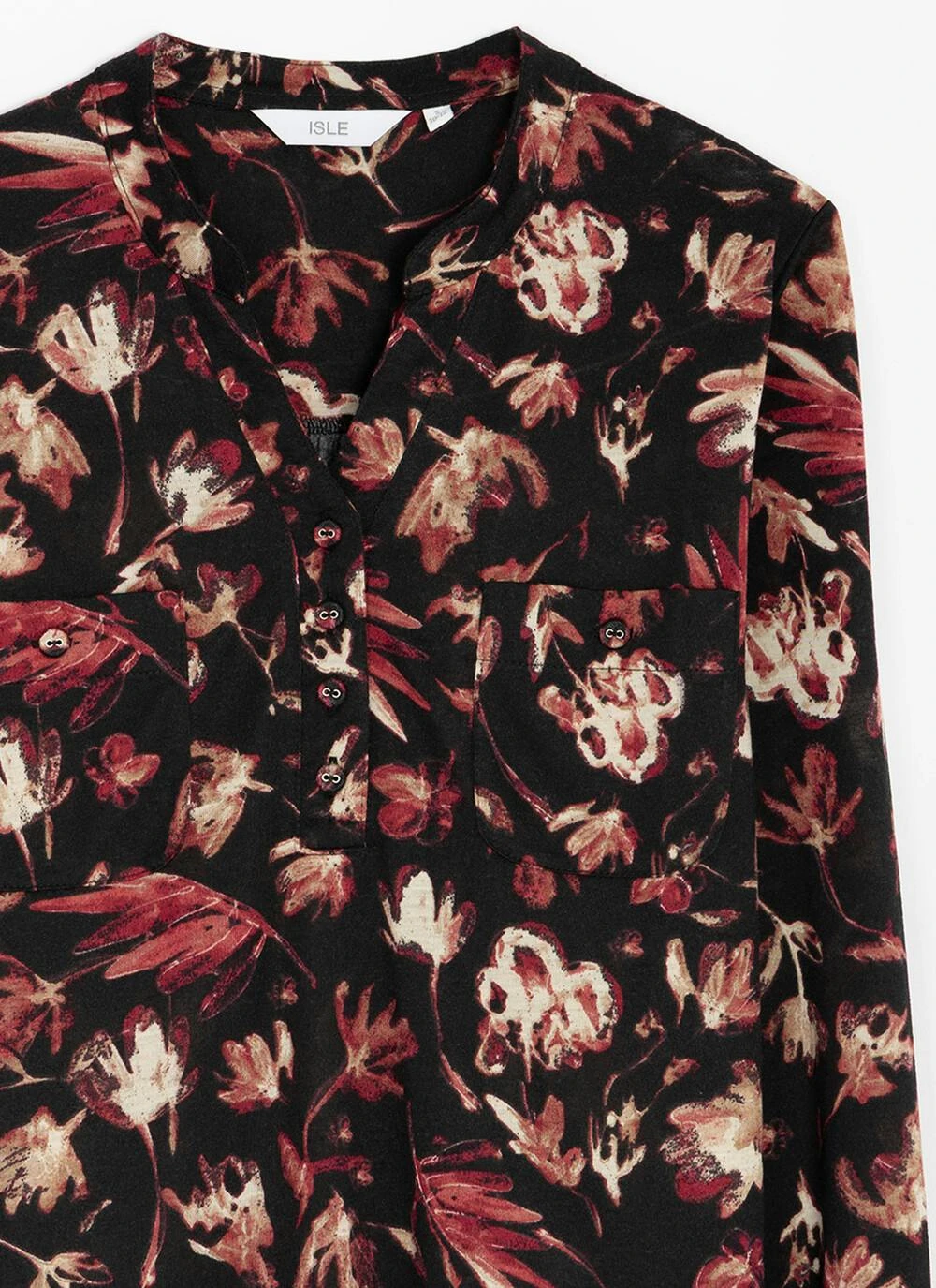 Floral Print Jersey Blouse 2 Floral Print Jersey Blouse - Image 2