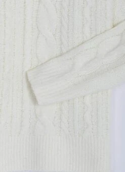 Wool Blend Cable Knit Crew Neck Jumper -The Edinburgh Woollen Mill 65213pvl 7934cda55580c9d