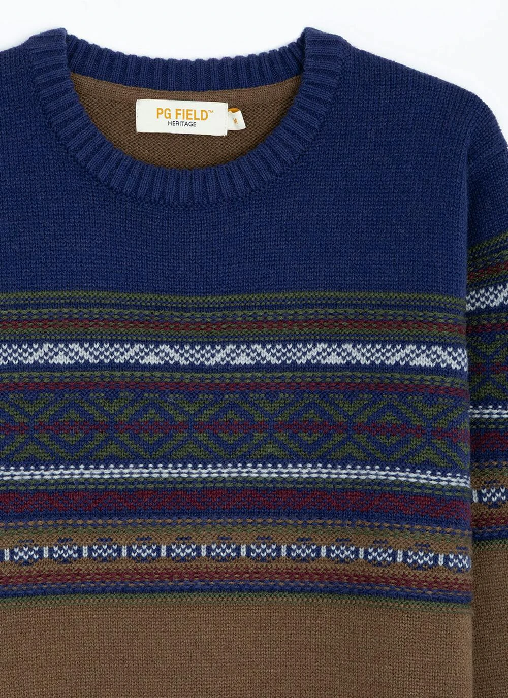 Fairisle Yoke Crew Neck Jumper With Wool 2 Fairisle Yoke Crew Neck Jumper With Wool - Image 2