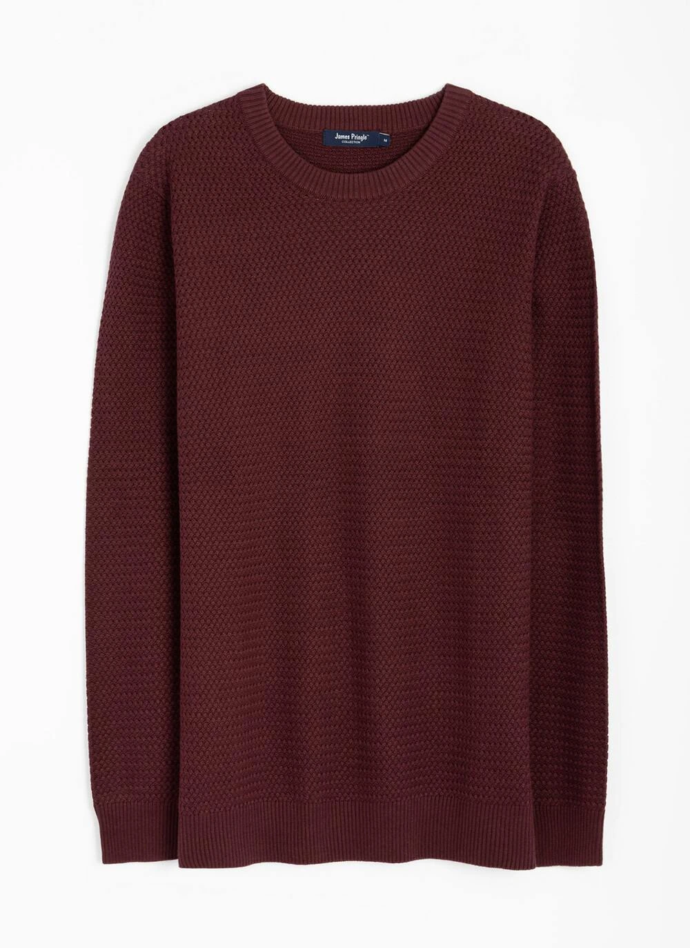 Cotton Rich Crew Neck Textured Jumper 1 Cotton Rich Crew Neck Textured Jumper