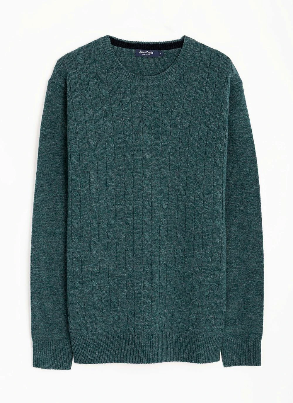 100% Lambswool Crew Neck Cable Jumper 4 100% Lambswool Crew Neck Cable Jumper - Image 4