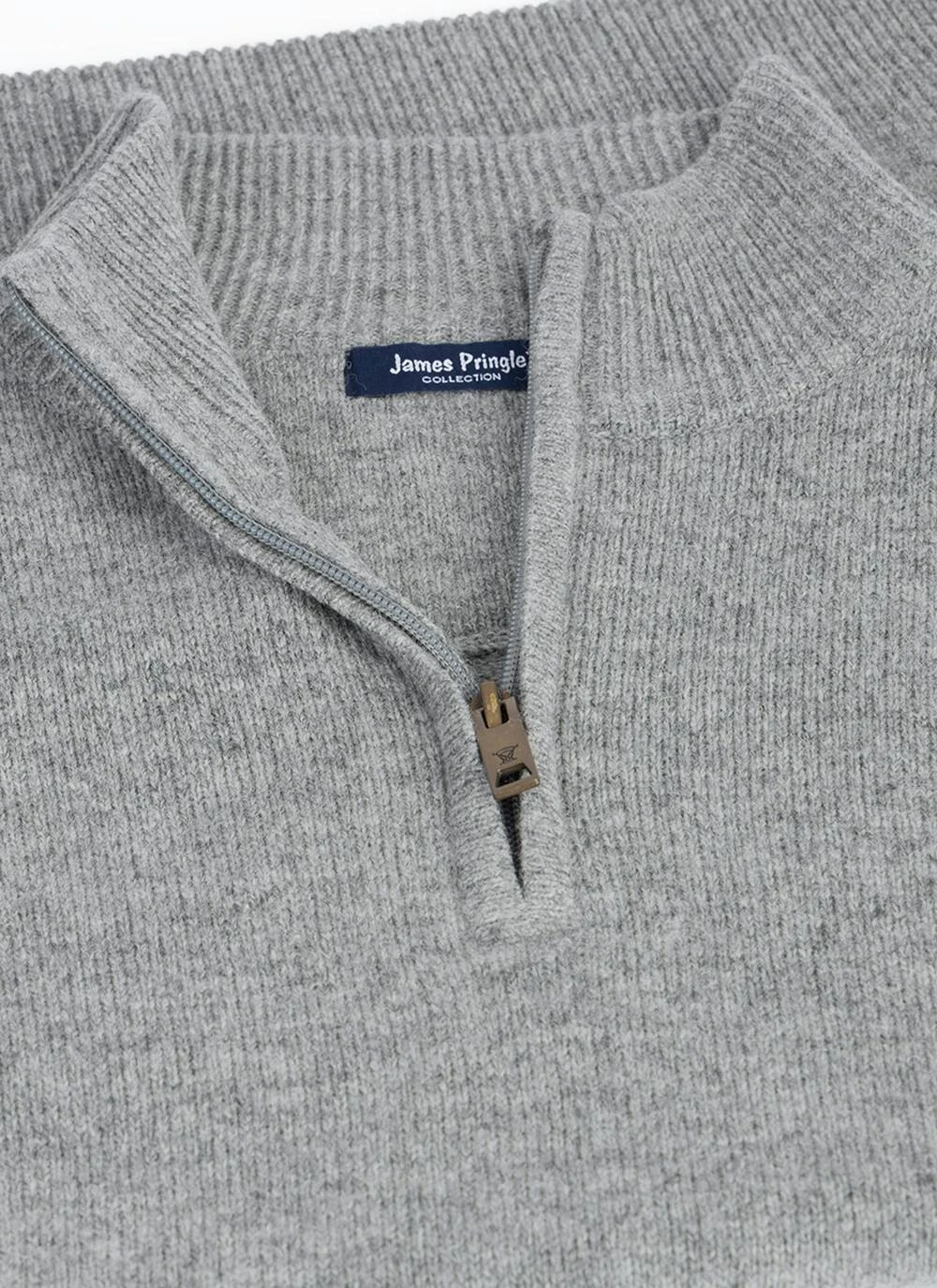 100% Lambswool Zip Neck Jumper 5 100% Lambswool Zip Neck Jumper - Image 5