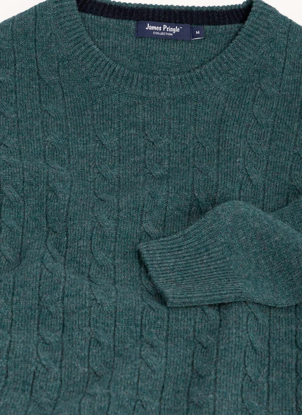 100% Lambswool Crew Neck Cable Jumper 5 100% Lambswool Crew Neck Cable Jumper - Image 5