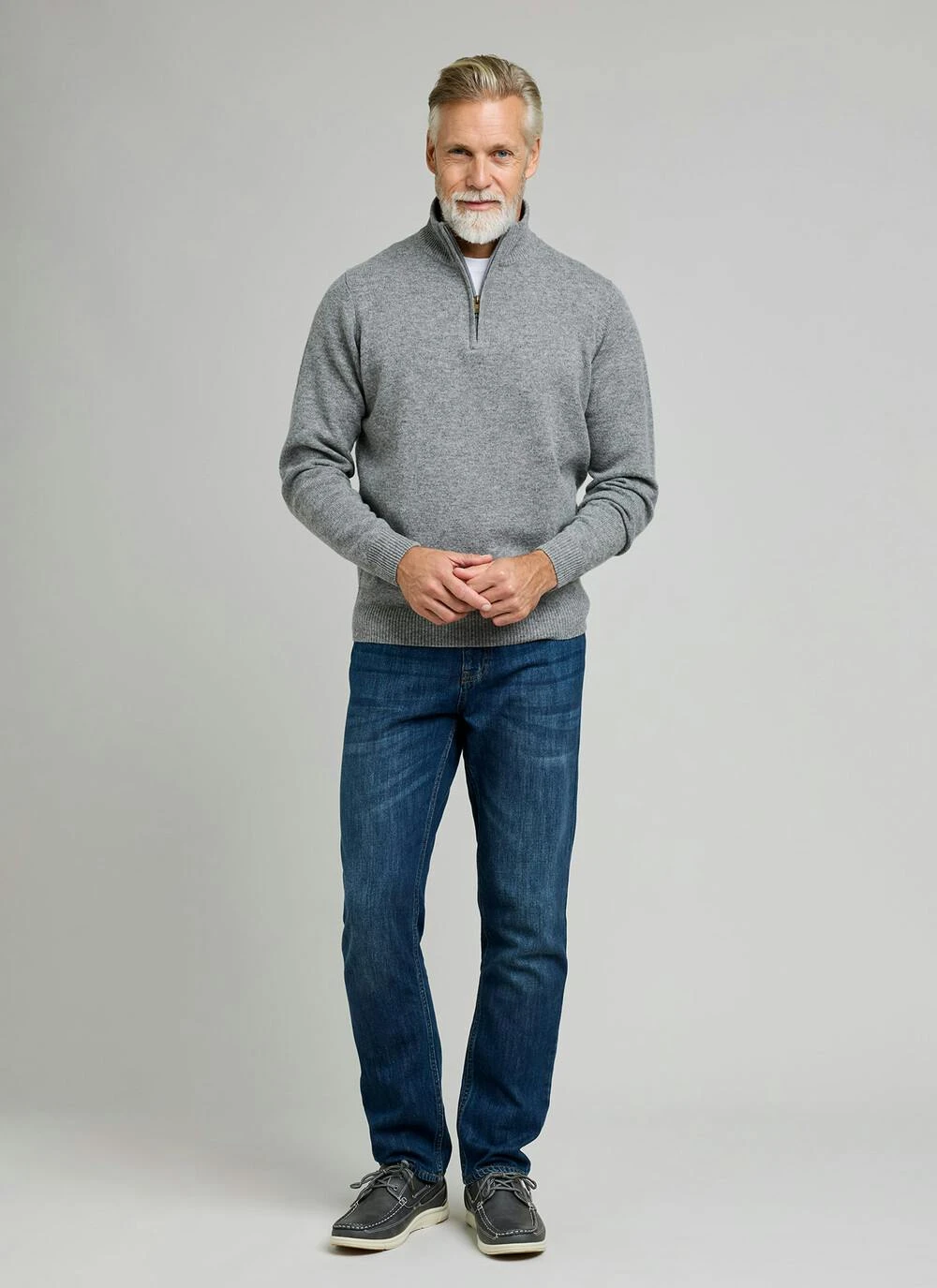 100% Lambswool Zip Neck Jumper 3 100% Lambswool Zip Neck Jumper - Image 3