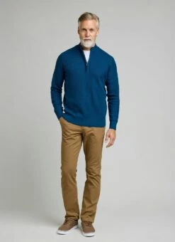 Cotton Rich Zip Neck Textured Jumper 9 Cotton Rich Zip Neck Textured Jumper -The Edinburgh Woollen Mill 65542pvl 486199316bedf89