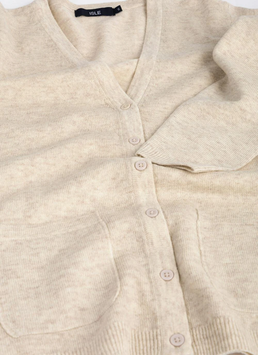 Merino Wool V Neck Cardigan 4 Merino Wool V Neck Cardigan - Image 4