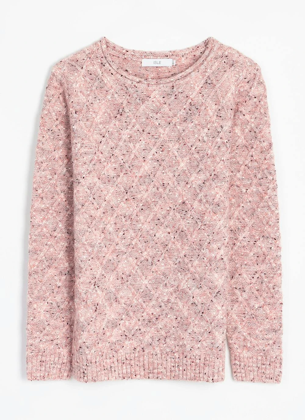 Lattice Nep Knit Crew Neck Jumper 4 Lattice Nep Knit Crew Neck Jumper - Image 4