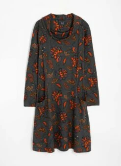 Warm Handle Cowl Neck Printed Dress -The Edinburgh Woollen Mill 65601pvl e4ad9a0849d142a