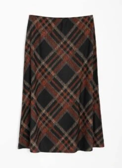 Warm Handle Checked Midi Skirt -The Edinburgh Woollen Mill 65619pvl 7b8d74a3b8ce106