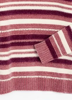Chenille Striped Crew Neck Jumper -The Edinburgh Woollen Mill 65651pvl afad669bf0d88b0