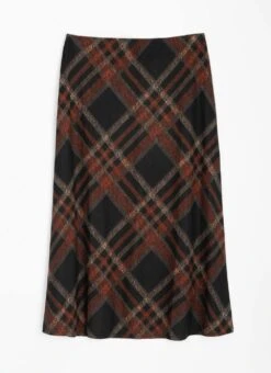 Warm Handle Checked Midi Skirt -The Edinburgh Woollen Mill 65656pvl b33c7abb5170807
