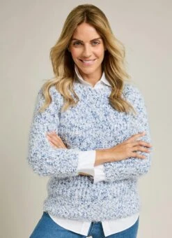 Textured Crew Neck Jumper