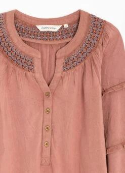 Embroidered Shirred Neck Blouse 9 Embroidered Shirred Neck Blouse -The Edinburgh Woollen Mill 65781pvl 338d63eb5fa0592