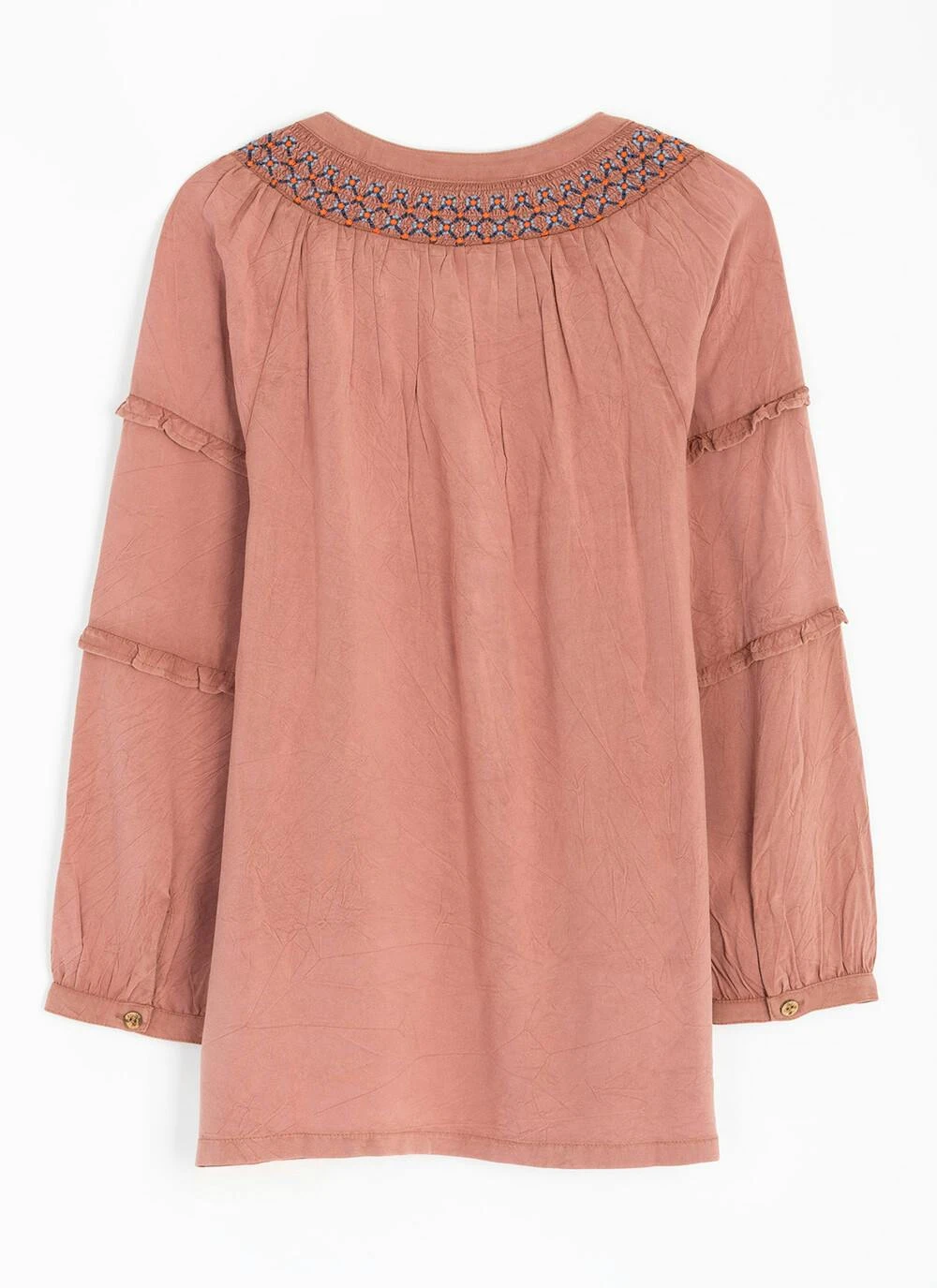 Embroidered Shirred Neck Blouse 6 Embroidered Shirred Neck Blouse - Image 6