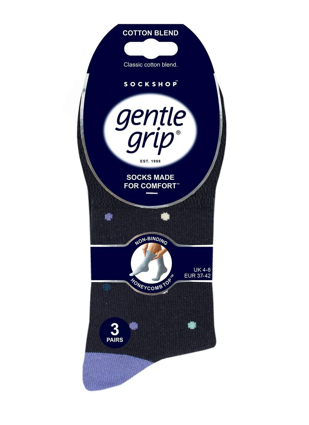 3pk Cotton Rich Polka Dot Socks 2 3pk Cotton Rich Polka Dot Socks - Image 2