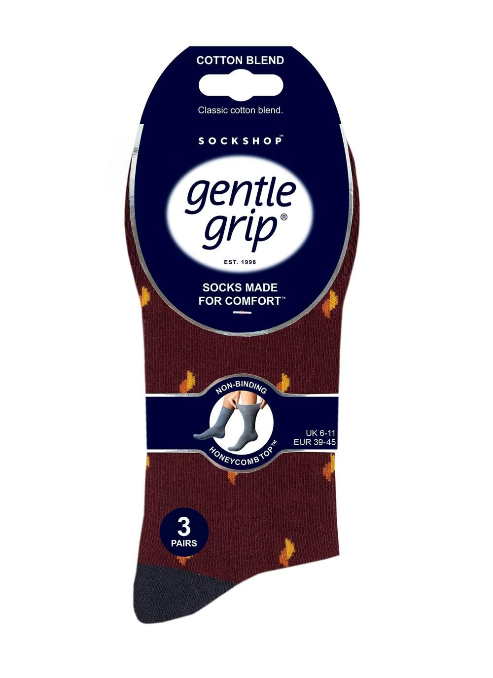 3pk Cotton Rich Stripe Pattern Socks 2 3pk Cotton Rich Stripe Pattern Socks - Image 2