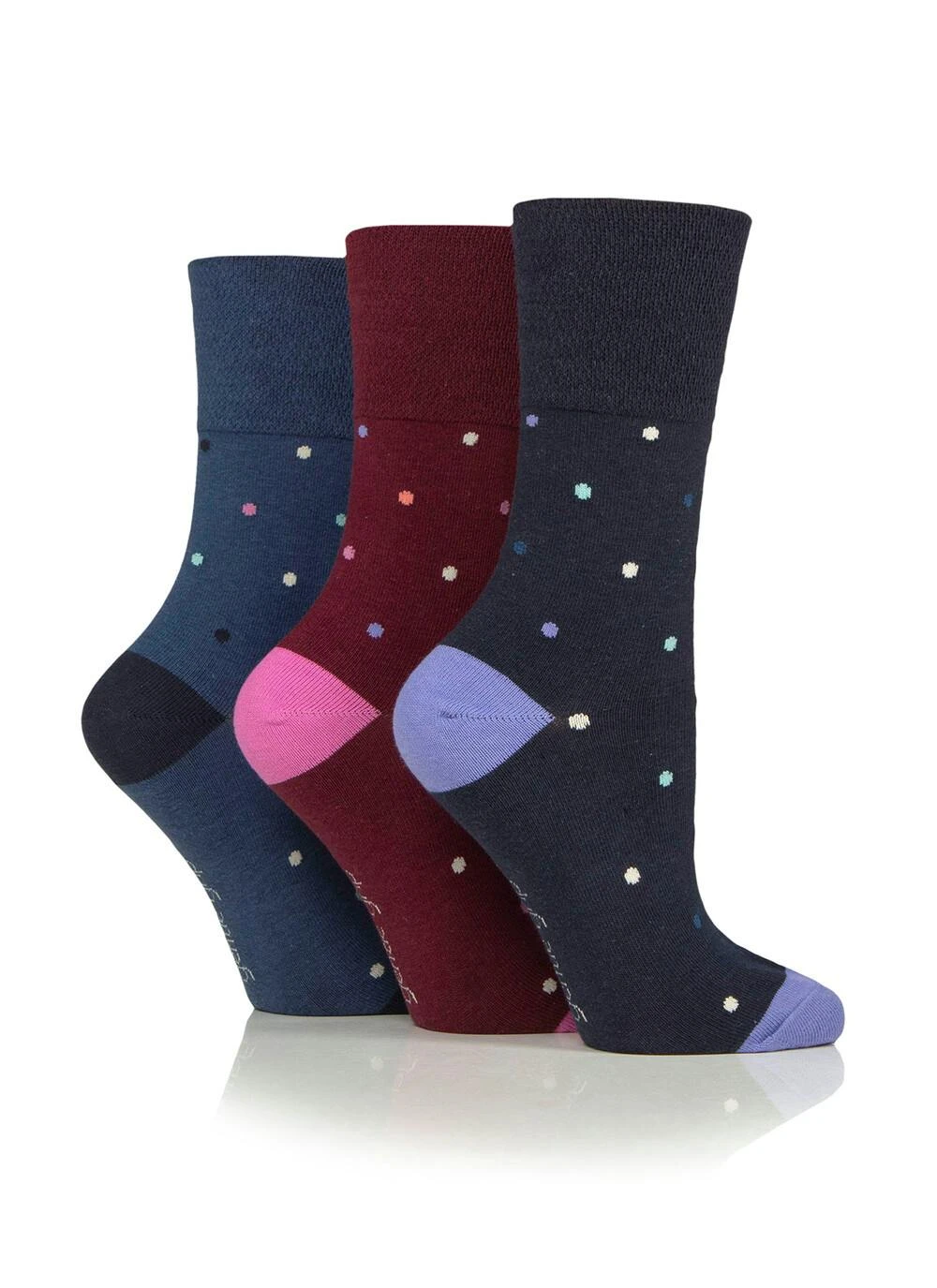 3pk Cotton Rich Polka Dot Socks 1 3pk Cotton Rich Polka Dot Socks