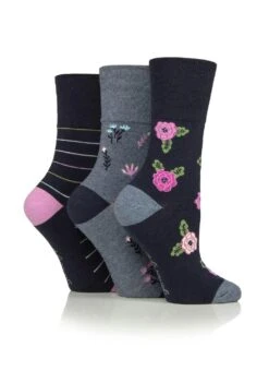 3pk Cotton Rich Floral Socks