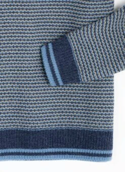 Striped Textured Knit Crew Neck Jumper -The Edinburgh Woollen Mill 65952pvl 629b9e63540fdc7