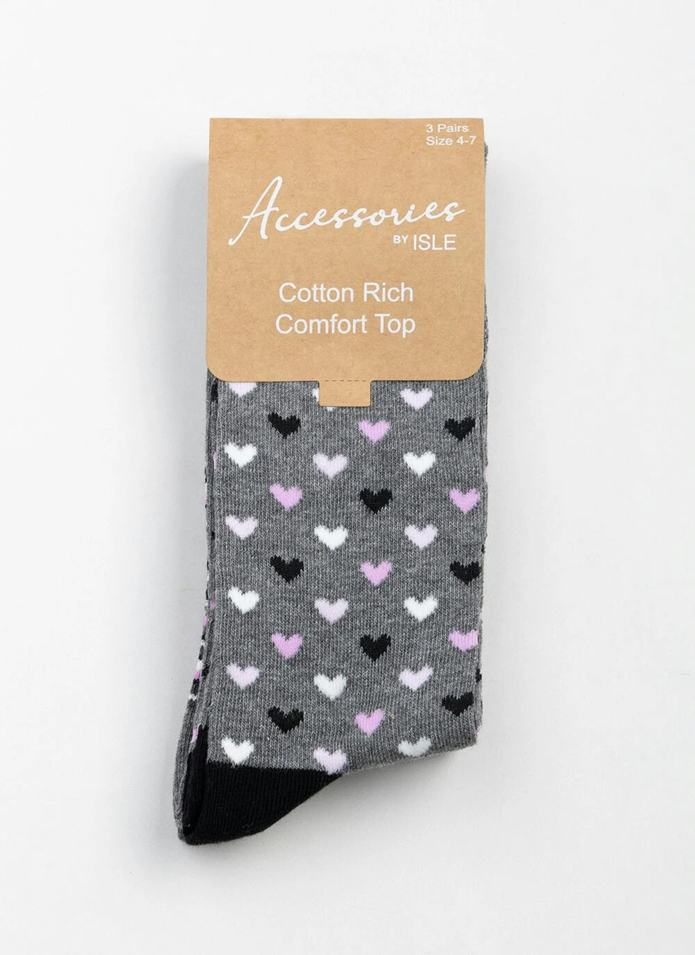 3pk Cotton Rich Comfort Top Stripe Socks 2 3pk Cotton Rich Comfort Top Stripe Socks - Image 2