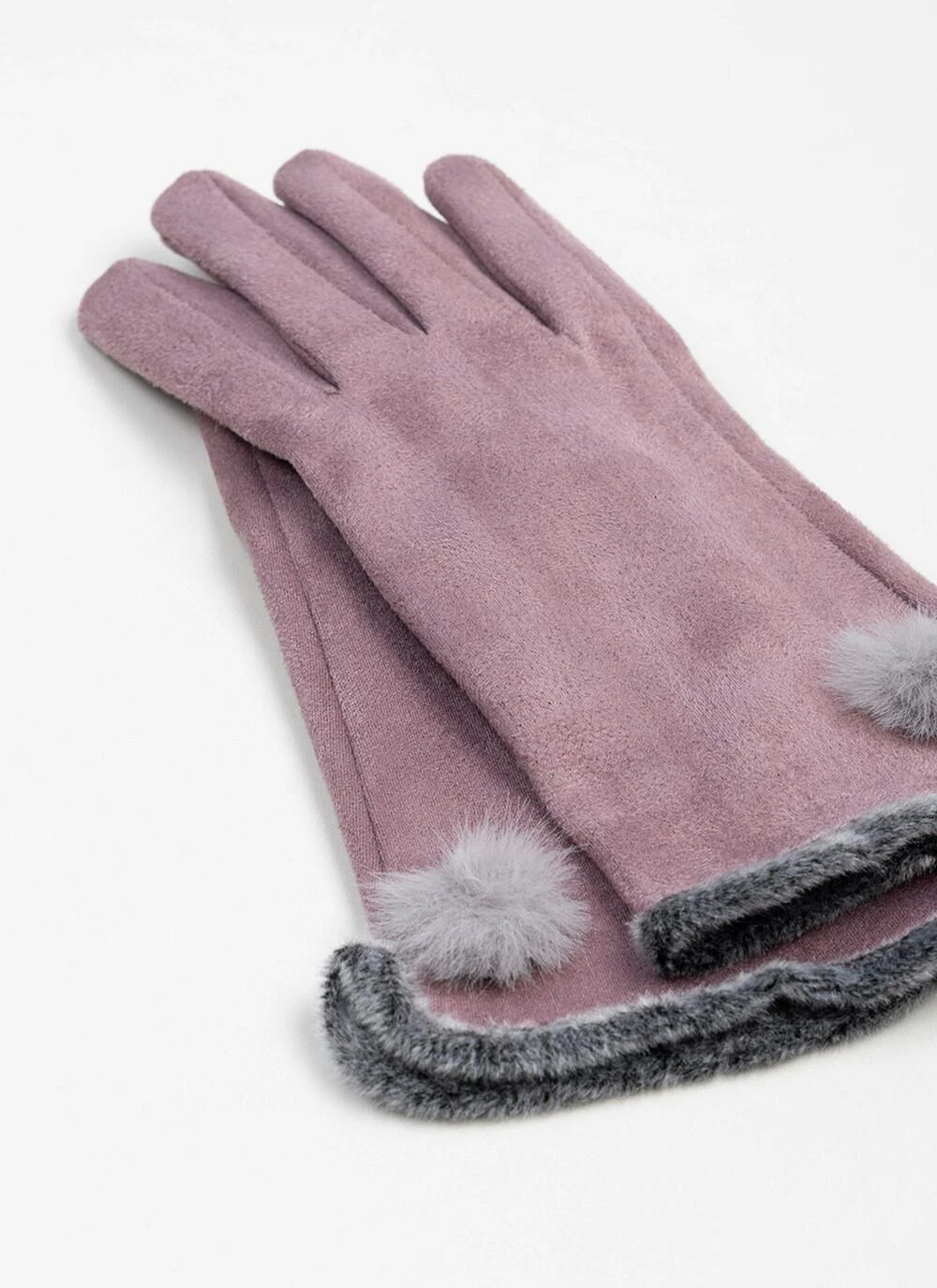 Warm Lined Faux Suede Warm Lined Touch Screen Glove 2 Warm Lined Faux Suede Warm Lined Touch Screen Glove - Image 2