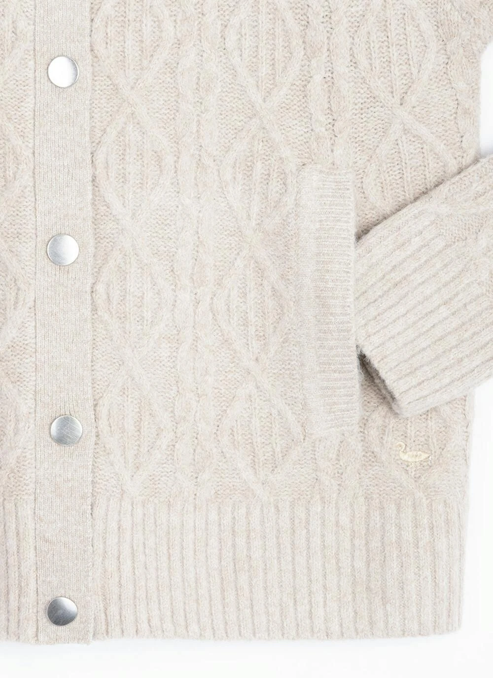 Cable Knit Bomber Cardigan 4 Cable Knit Bomber Cardigan - Image 4