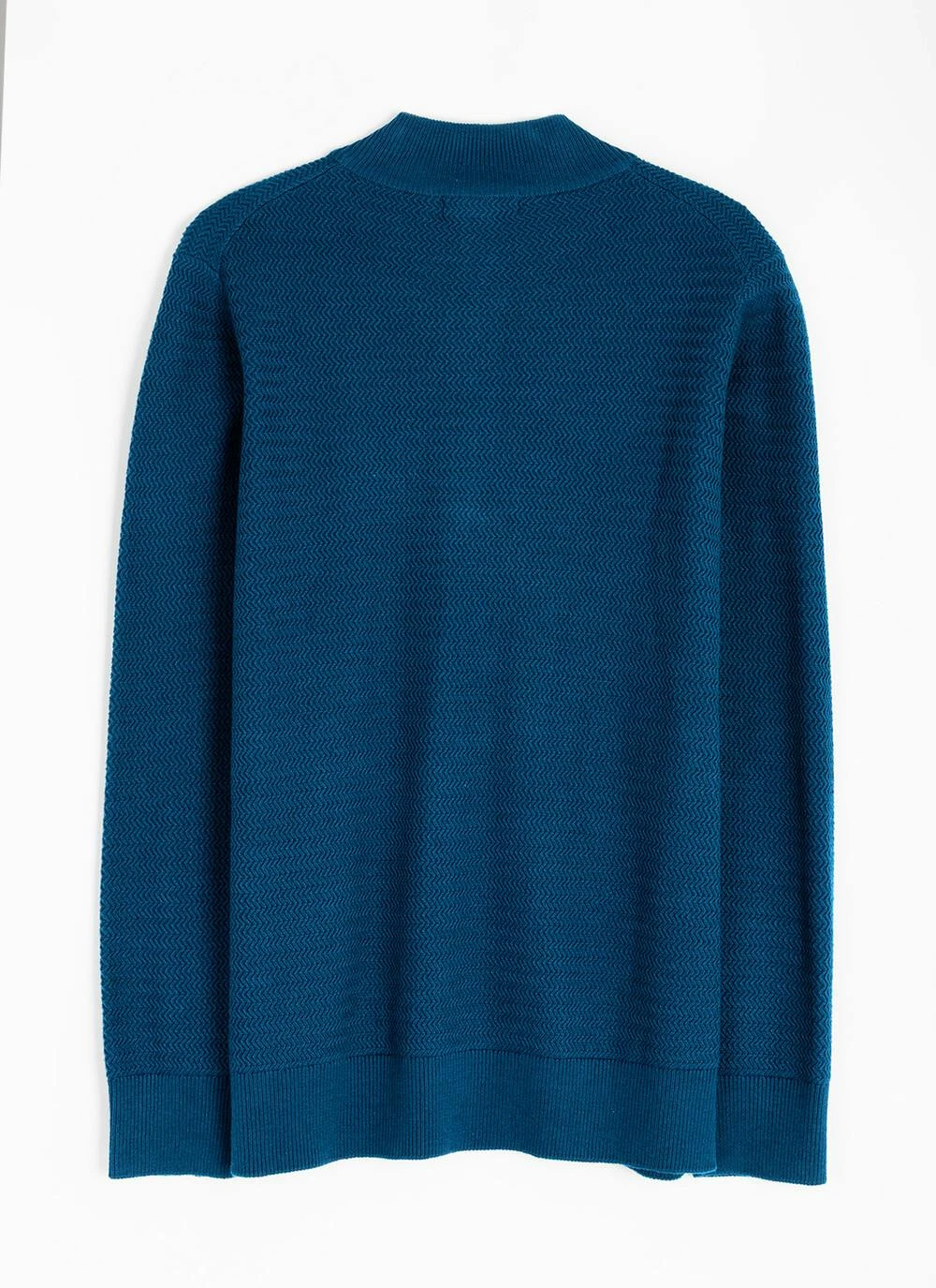 Cotton Rich Zip Neck Textured Jumper 7 Cotton Rich Zip Neck Textured Jumper - Image 7