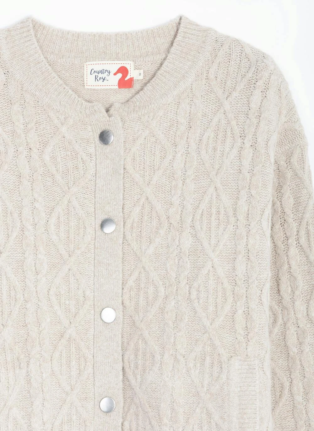 Cable Knit Bomber Cardigan 2 Cable Knit Bomber Cardigan - Image 2