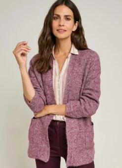 Wool Blend Ribbed Edge To Edge Cardigan