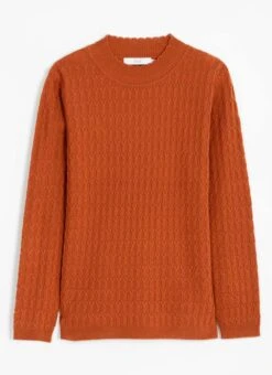 Cable Knit Turtle Neck Jumper -The Edinburgh Woollen Mill 66432pvl 04afe0e734e9e7d