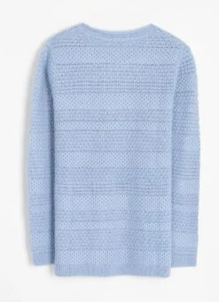 Textured Stitch Crew Neck Jumper -The Edinburgh Woollen Mill 66434pvl b17457c959f6d51