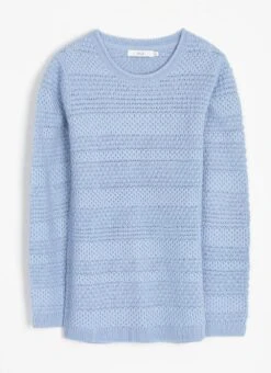 Textured Stitch Crew Neck Jumper -The Edinburgh Woollen Mill 66435pvl 3fa35c406e5a3f0