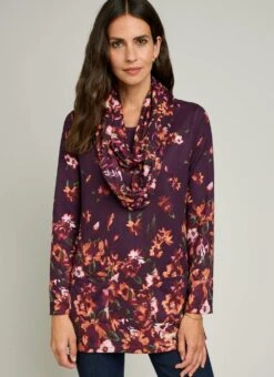 Soft Touch Border Print Snood Tunic 9 Soft Touch Border Print Snood Tunic -The Edinburgh Woollen Mill 66477pvl 7ae58061635a86c