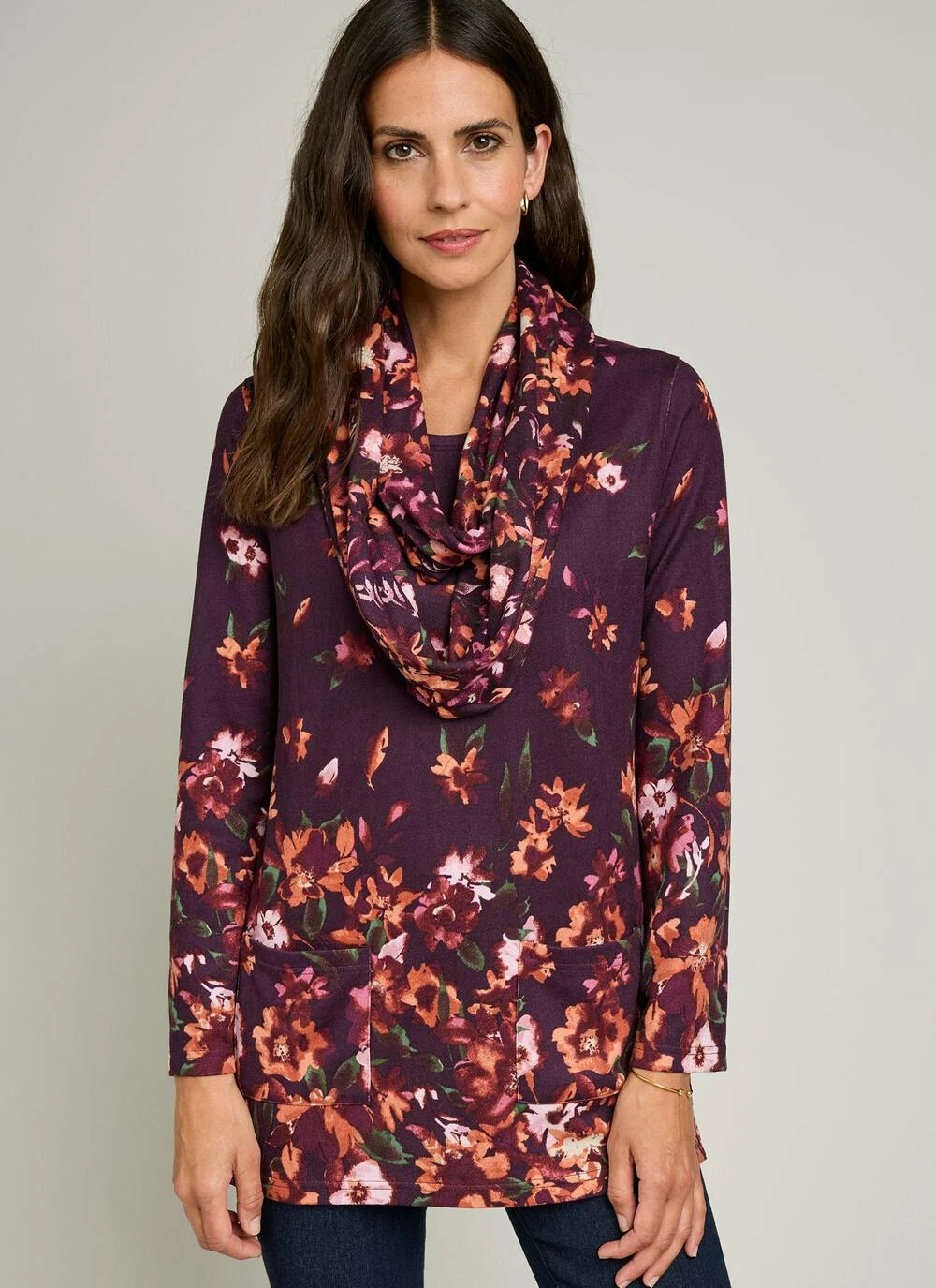 Soft Touch Border Print Snood Tunic 3 Soft Touch Border Print Snood Tunic - Image 3