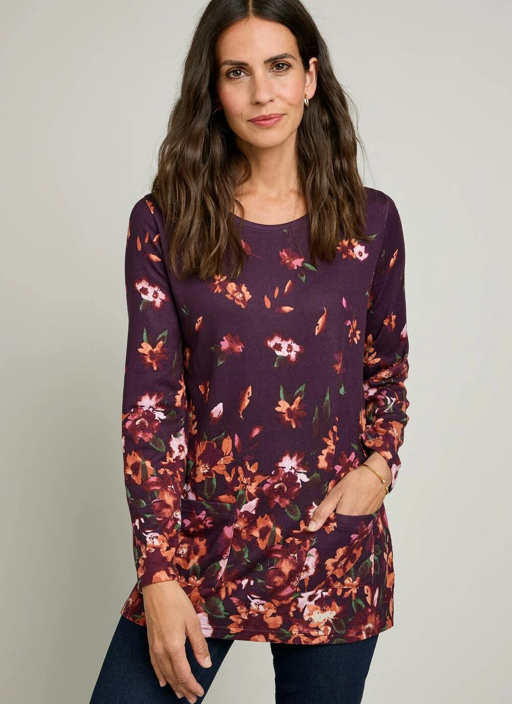 Soft Touch Border Print Snood Tunic 2 Soft Touch Border Print Snood Tunic - Image 2